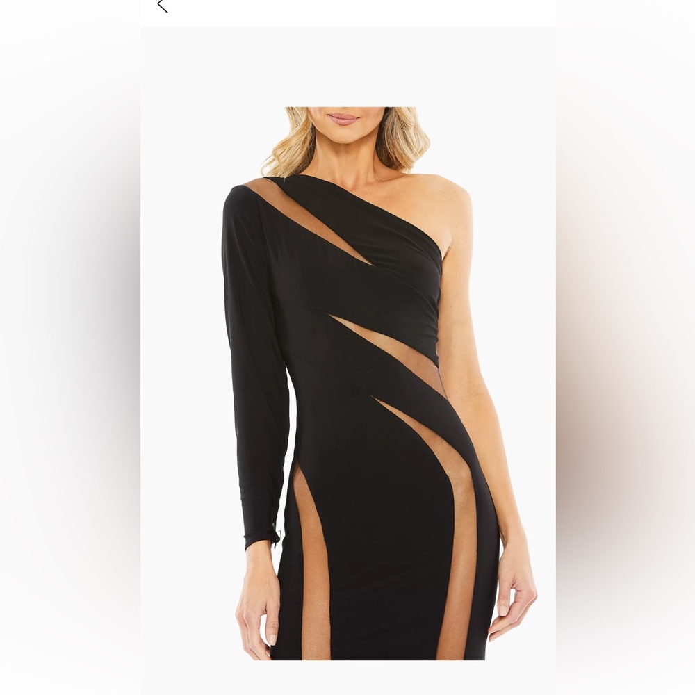 Mac Duggal Black One-Shoulder Dress